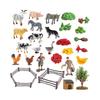 36Pcs Sand Table Farm Scene Playset Realistic DIY Toy for Fairy Garden