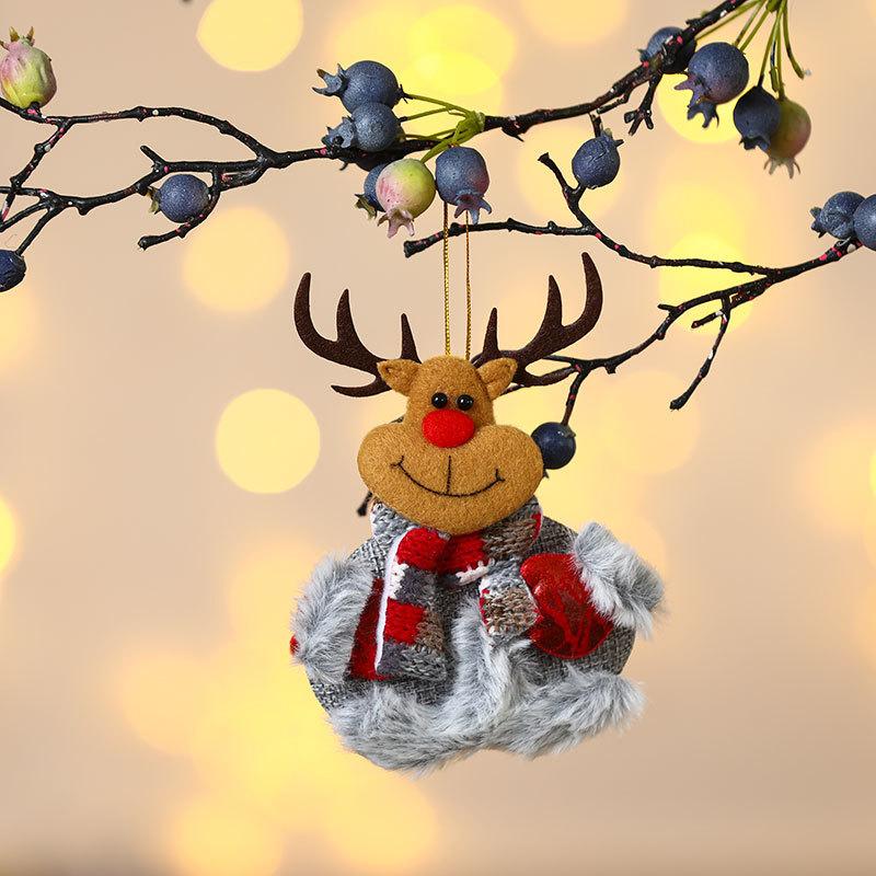 Christmas Fabric Pendant Christmas Doll Pendant Christmas Tree Pendant Ornament Small Gift Pendant