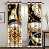 Luxury Red Gold Abstract Geometric Cheap Window Curtains Blinds For Living Room Kids Bedroom Bathroom Kicthen Door Home Decor