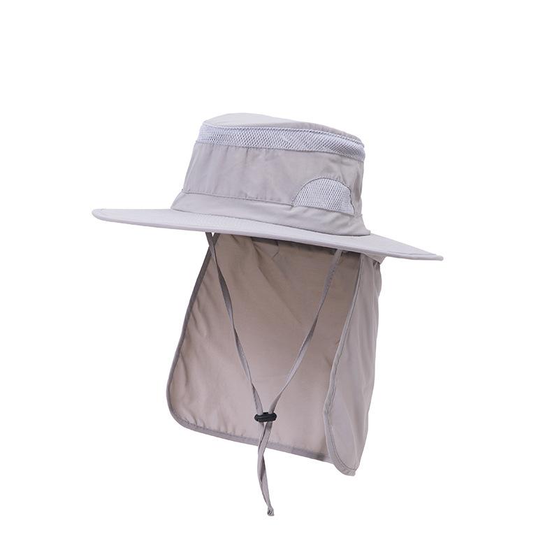 Casual Men Breathable Mesh Bucket Hat With Neck Flap Summer UV Protection Sun Hats For Women Outdoor Hiking Fishing Beach Cap