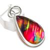 Natural Dichroic Glass Gemstone 925 Sterling Silver Jewelry Pendant 1.97" K6Q14