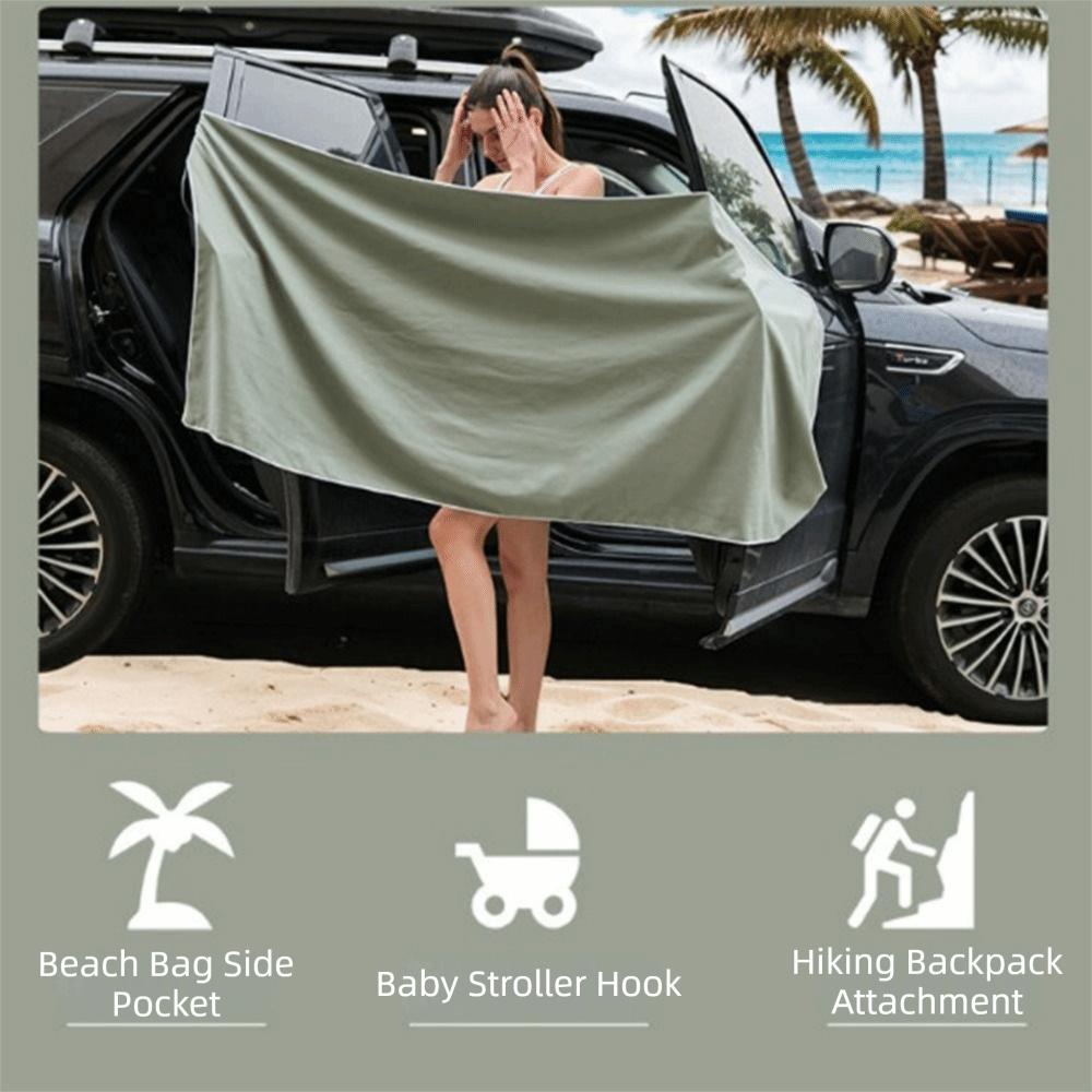 Portable Magnetic Bath Towel Sand Free Quick Dry Towel Multifunctional Beach Towel  Yoga