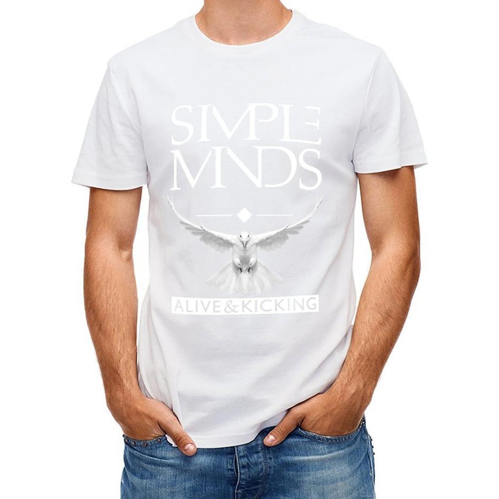 Simple Minds - Alive _amp_ Kicking Премиальная футболка хлопок графические футболки футболки мужчина мужские футболки высшее качество