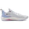 Li Ning Flashing Ling Fabric Shock Absorbing Durable Low Top Basketball Shoes Men Sneakers White Blue ABPU001-2
