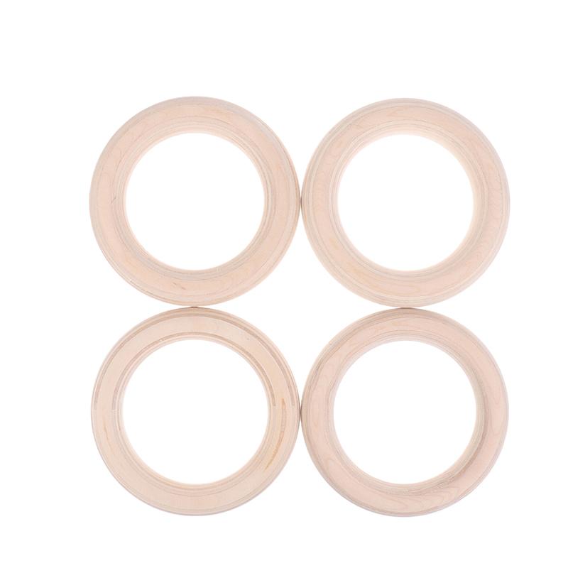 2Pcs/Pairs Wooden Portable Crossfit Gymnastics Rings Gym Shoulder Strength Home Fitness Training Physical Exercise Ring
