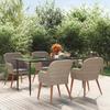 3156730 vidaXL Garden Dining Furniture and Cushions 5 Pcs Brown