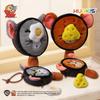 Tom and Jerry Plush Set: Tom Cat with Fried Egg & Jerry Mouse with Cheese Bag Charm