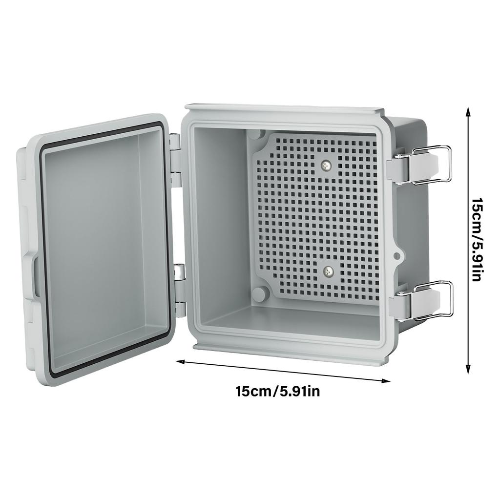 Пылезащитный уличный электрический ящик, корпус на петлях для электронных приборов, водонепроницаемая распределительная коробка с монтажной платой, прочный