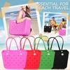 Beach Bag Storage Bag Handbag Solid Color Waterproof Eva Hole Large Storage Bag, Outdoor Tote Bag Portable Travel Bags