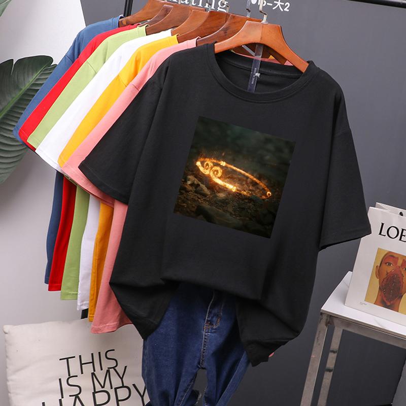 TWINFLAMES Black Myth Wukong Clothes Women Oversized Cotton Tees Summer New Printed T Shirt Soft Female Jumper Top