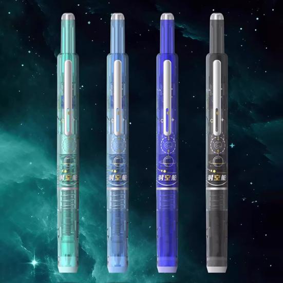 Перьевая ручка выдвижная 0,38 мм черные чернила тонкое перо набор ручек с прозрачным корпусом и 5 чернильными картриджами для каллиграфии, ведения дневника, рисования дудлов, эскизов