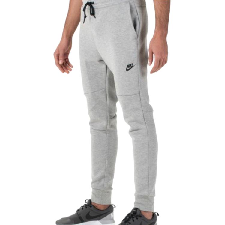 Nike Спортивные штаны Tech Fleece 1 мм, темно-серый меланж/черный, унисекс, уличный стиль 545343-065