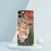 Cute White Baby Rabbits Luxury Phone Case For iPhone 16 15 14 13 12 11 Pro Max XS X XR SE 7 8 Plus soft Silicone Clear Cover