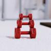 3Pcs 1:12 Dollhouse Simulation Weightlifting Dumbbell Model Set Dollhouse Sports Scene Exercise Machine Decoration Accessories