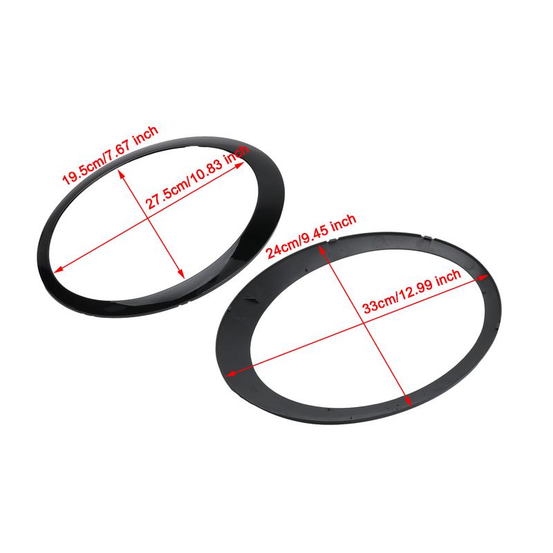 Artudatech 2pcs Headlight Trim Ring For Mini Cooper One R50 R52 R53 2001-2006 2002 2003 2004 2005