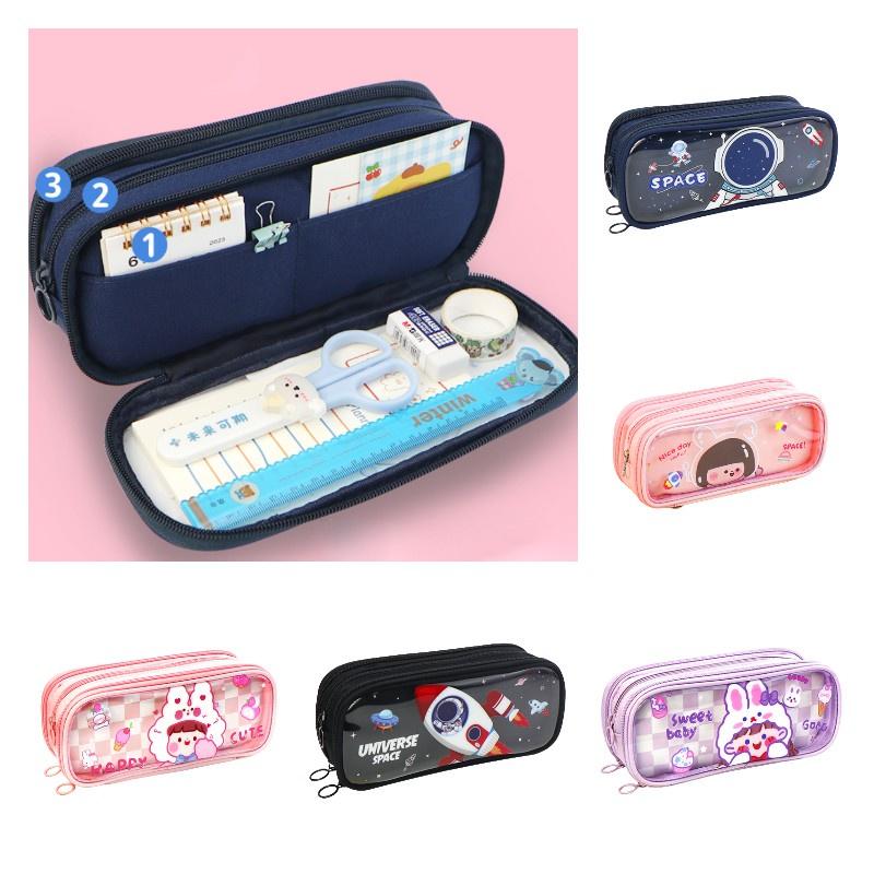 Tong Zhuo 7181 Purple And Gray Bear Pencil Case Lovely Design For Boys And Girls
