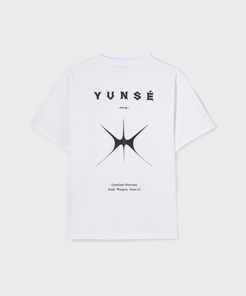 Коробчатая футболка Yunse в стиле барокко (белый)