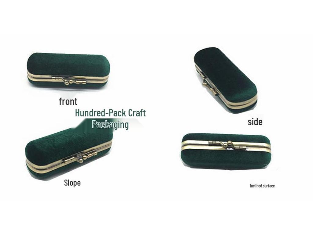 Креативная бархатная античная бронзовая застежка, коробка для помады с зеркалом - Хранение одной помады и подарочная коробка