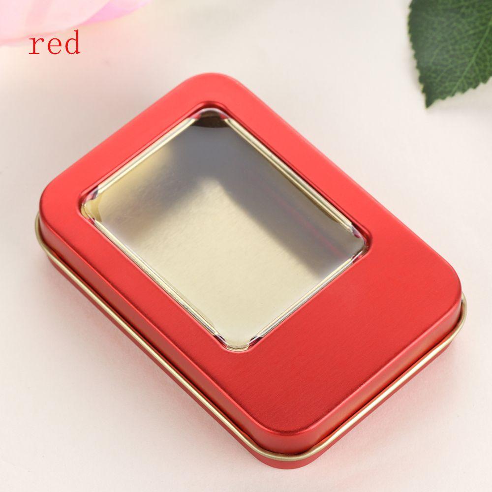 Rectangular Candy Coin Key Storage Boxes Jewelry Dampproof Containers Metal Tin Can Box