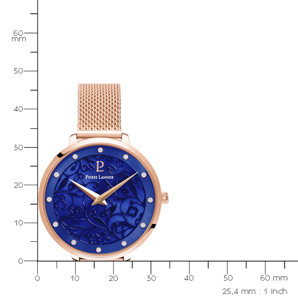 [Pierre Lannier] Часы Pierre Lannier Aeolia Collection Mesh Belt P039L968 женские [Обычный импортный продукт] Розовое золото x Темно-синий
