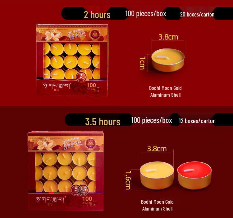 Лампада-лотос из топленого масла для подношения Будде - Доступна с длительностью горения от 1,5 до 24 часов