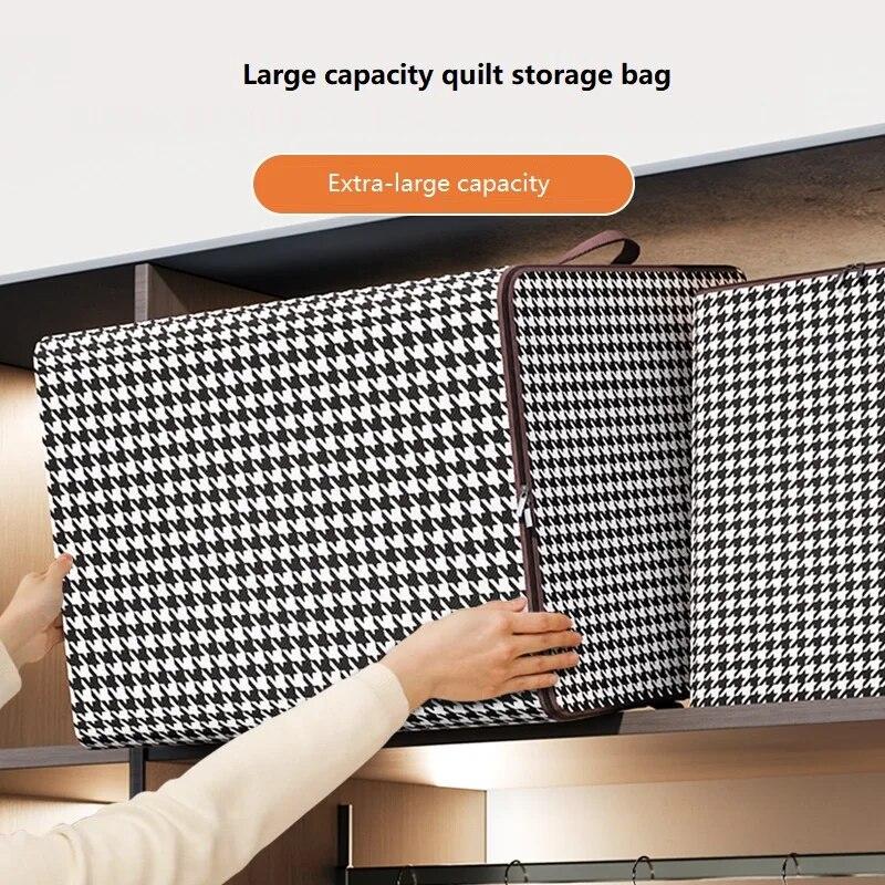Foldable Quilt Storage Box Visiable Window Big Capacity Non-Woven Portable Clothes Organizer Baby Toys Rag Container Cases Items