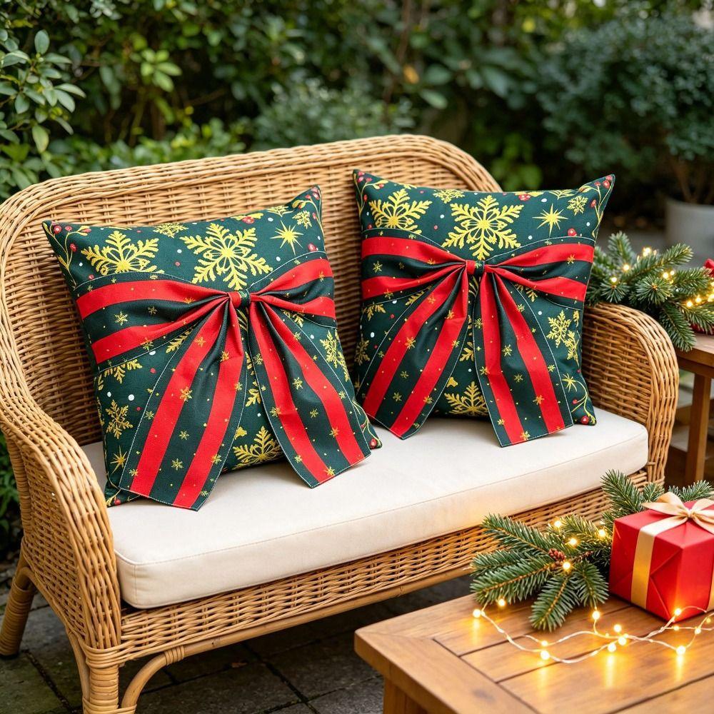 Christmas Tree Snowman Christmas Pillowcases 45x45cm Throw Pillow Case  Christmas Decor