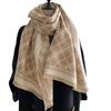 British Style Sub-Fashion Big-Name Scarf Imitation Cashmere Thickened Double-Sided Color Matching Scarf Fringed Foreign Style Women'S Shawl