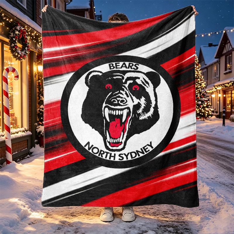 North Sydney Bears Pattern Blanket for Home Decoration, Bed, Sofa, Car Travel, Camping, Suitable for All Seasons, Birthday Christmas Gift