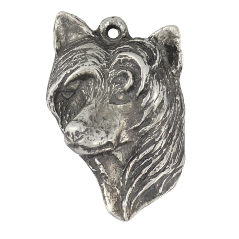 Grzywacz Chiński - Posrebrzany Brelok Z Psem, Ozdoba Torebki, Zawieszka Do Plecaka Marki Art-Dog