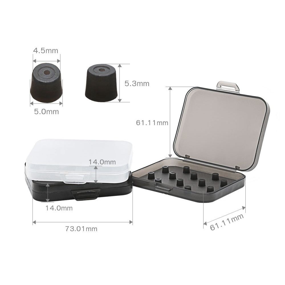 Shockproof Earphone Silicone Case Storage Box Thick Material Anti-lost Ear Tips Storage Box Dustproof Transparent