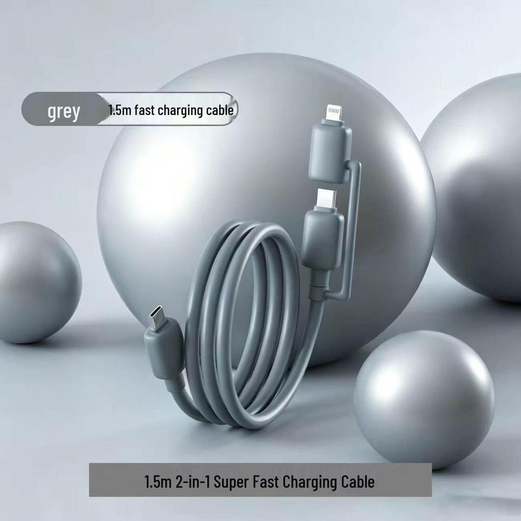 Двойной кабель для быстрой зарядки USB для устройств Huawei, Honor, Xiaomi, Apple и Android