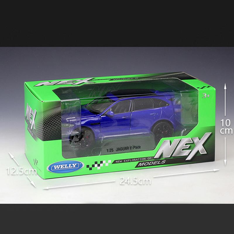 Масштаб 1/24 Welly Jaguar F-Pace, модель автомобиля из сплава, литье под давлением, металлические игрушечные автомобили, модель автомобиля, коллекция высокой имитации, детские подарки