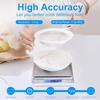 2kg/3kg/500g Gram Scale 0.1/0.01g Precision Food Meat Scale Accurate Weighting High Accuracy Gram Scale LCD Display for Home Use