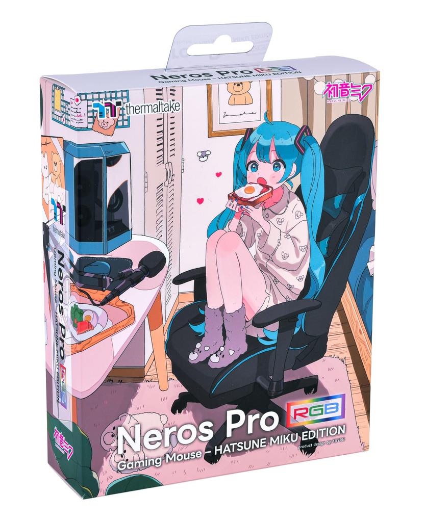 Thermaltake Neros Pro RGB Hatsune Miku Edition USB Wired Connection RGB Function Gaming Mouse Hatsune Miku Edition MS0706 GMO-NPR-WDOHBL-09