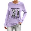 Women's Fashion Casual Long Sleeve Printed Neck Top