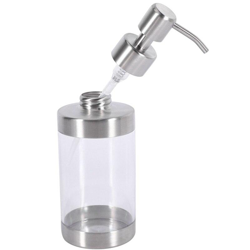 Transparent conditioner bottle with stainless steel stainless steel pump, conditioner/soap dispenser for kitchen or bath | Liquid soap dispensers