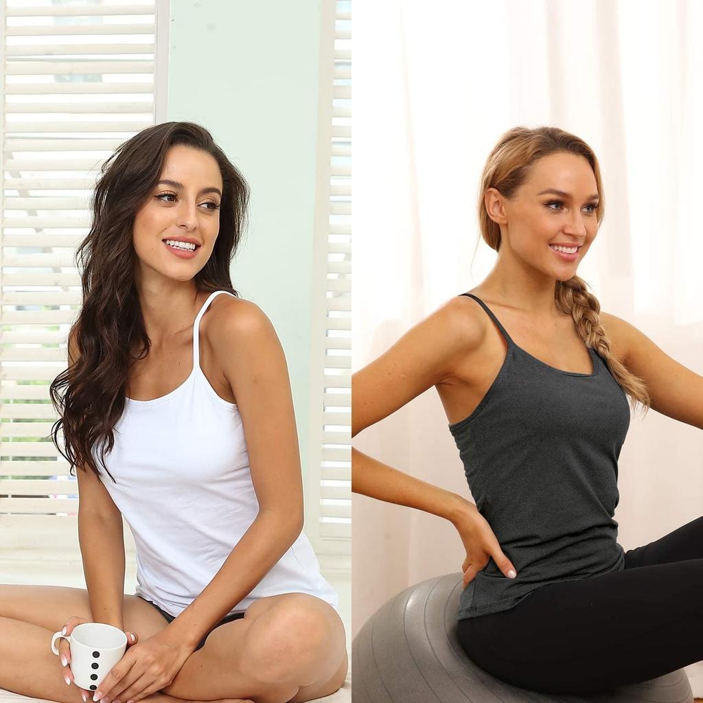 Charmleaks, женская хлопковая майка, женское нижнее белье, одежда для сна, трусы, бюстгальтер-полка, однотонная базовая майка, комплект из 2 шт.