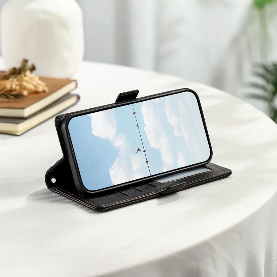 Шикарный стеганый кожаный чехол-книжка для Samsung S26 S25 Edge S24 Ultra S23 FE S22 S21 S20 Plus Note20 с карманом для карт