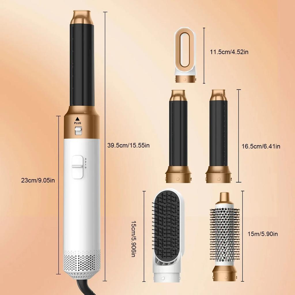 Professional Hair Dryer 5 In 1 Hair Styler Strong Wind Hot Air Brush Powerful Blow Dryer Multifunctional Constant Hair Care