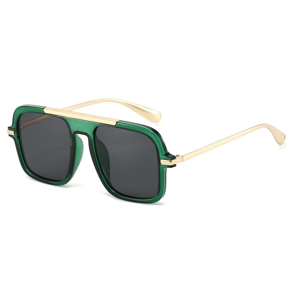 Новые квадратные женские солнцезащитные очки Модные оттенки УФ400 Ретро Трендовые Леопардовый Зеленый Градиентные Мужские Солнцезащитные Очки
