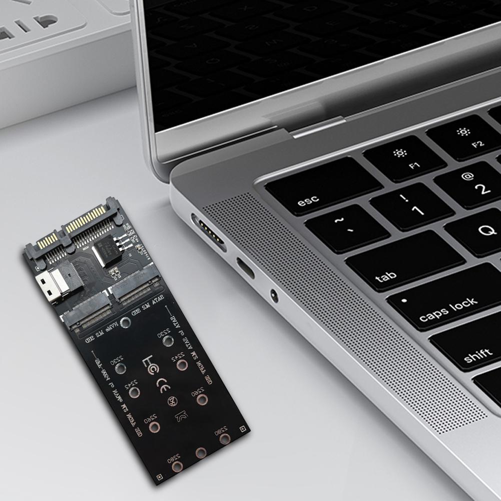 M.2 To SATA Adapter SFF-8654 To M2 NVME SSD Converter 22Pin SATA To M2 Expansion Card 2 in 1 Combo Adapter Fit for Mainboard