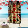 WHUFC logo Print Beach Towel, Large Soft Quick Dry Towel for Beach Camping Swimming