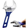 YWHWXB Wide Adjustable Wrench, Vertical Type, 44mm Jaw Width, Pipe Wrench, Plumbing Wrench, Short Wide Adjustable Wrench, Faucet Wrench, All-Purpose W