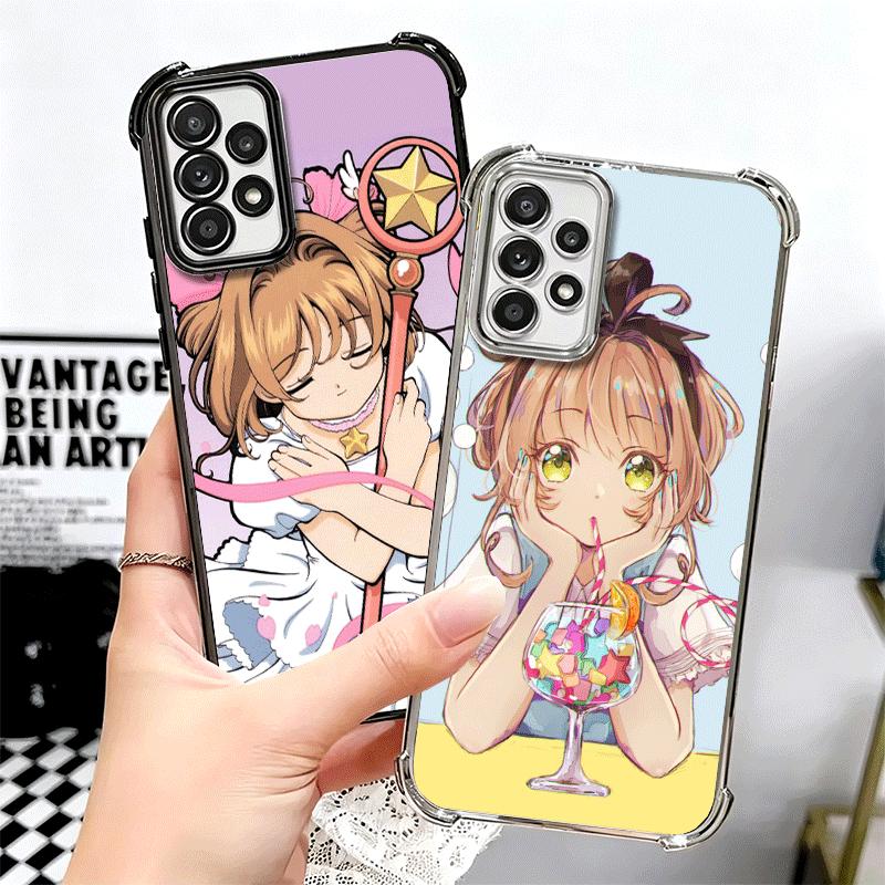 Чехол для телефона с покрытием в стиле аниме CardCaptor Sakura для Samsung A17 A07 A37 A57 A16 A56 A15 A55 A14 A54 A13 A53 A26 A36 A25 A35 A24 A34 A