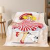 Candy Candy Girl Cartoon Anime Flannel Blanket Soft Warm Blanket Throw Blanket for Bedroom Living Room Bed Travel Picnic Gift