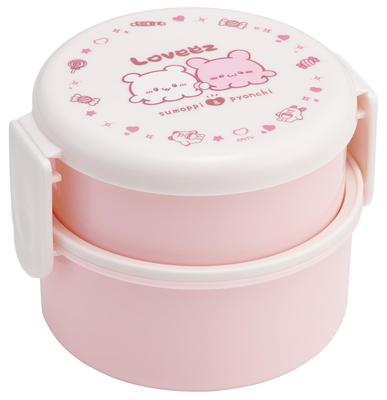 Бенто для фигуриста с микроволновой печью, изготовлено в LoveEase Box, антибактериальное, 2-уровневое, круглое, с вилкой, 500 мл, безопасное, Япония, ONWR1AG-A
