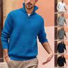 Мужские повседневные свободные топы на молнии с лацканами, футболка, водолазка, пуловер, свитер с длинными рукавами