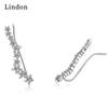 Женские серьги из медного сплава с цирконом Lindon - Серьги-подвески в подарок на свадебную вечеринку