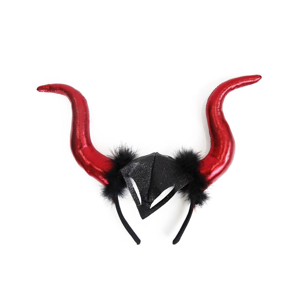 Witch Hair Accessories Ox Horn Hairband Evil Queen Evil Magic Witch Headpiece Costume Accessory